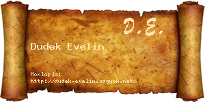 Dudek Evelin névjegykártya