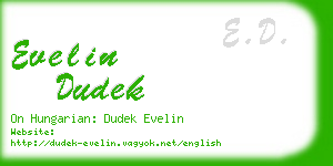 evelin dudek business card